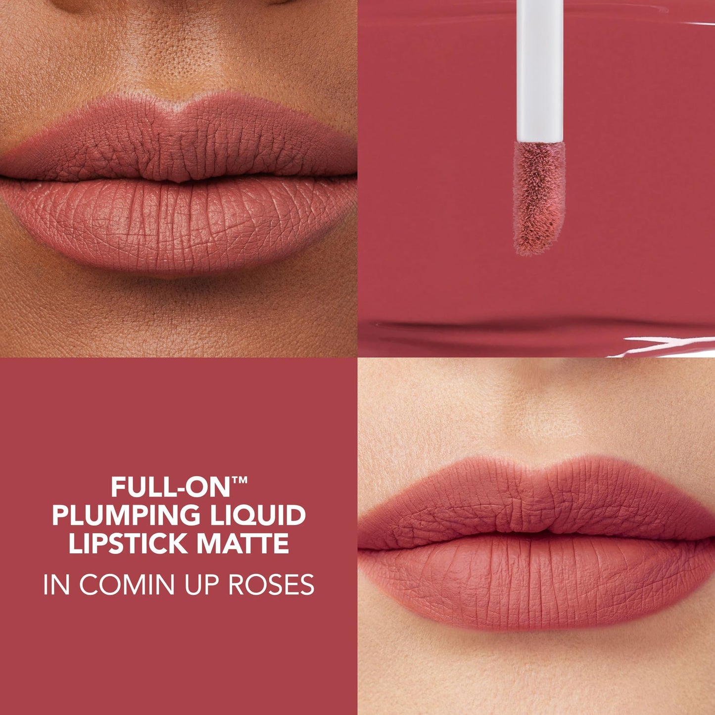 BUXOM Full-On Plumping Liquid Matte Lipstick – Comin' Up Roses
