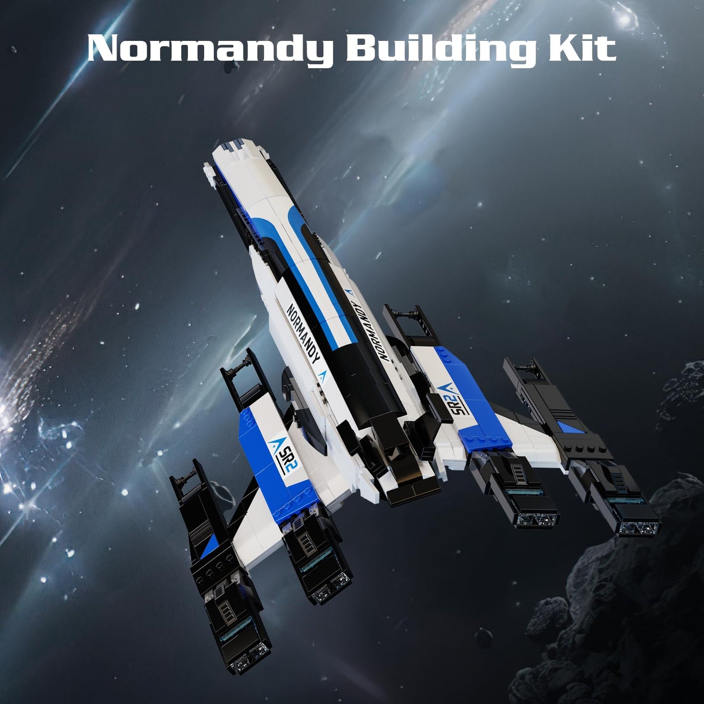 BVANFKJGR Normandy 2 Spaceship Building Block Set – 1029 Pcs, LEGO Compatible, 18+ Sci-Fi Model