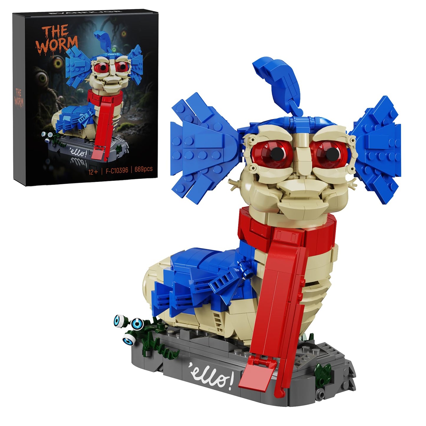 BVANFKJGR Worm Monster Building Block Toys Set – 669pcs, LEGO-Compatible, Fantasy Figure