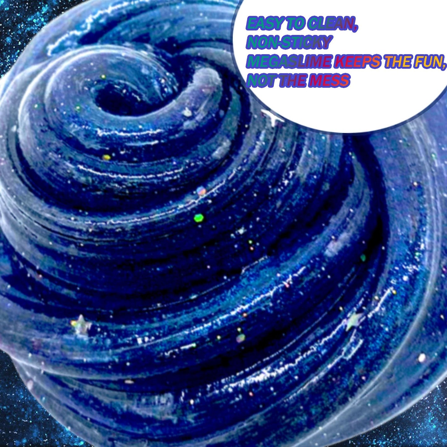 BVUEKEFT 24 Pack Galaxy Star Slime – Non-Sticky, Color-Shift Slime for Creative Play