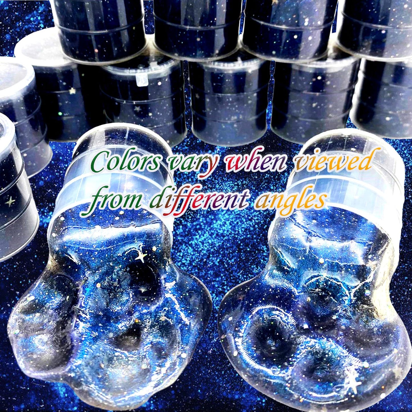 BVUEKEFT 24 Pack Galaxy Star Slime – Non-Sticky, Color-Shift Slime for Creative Play