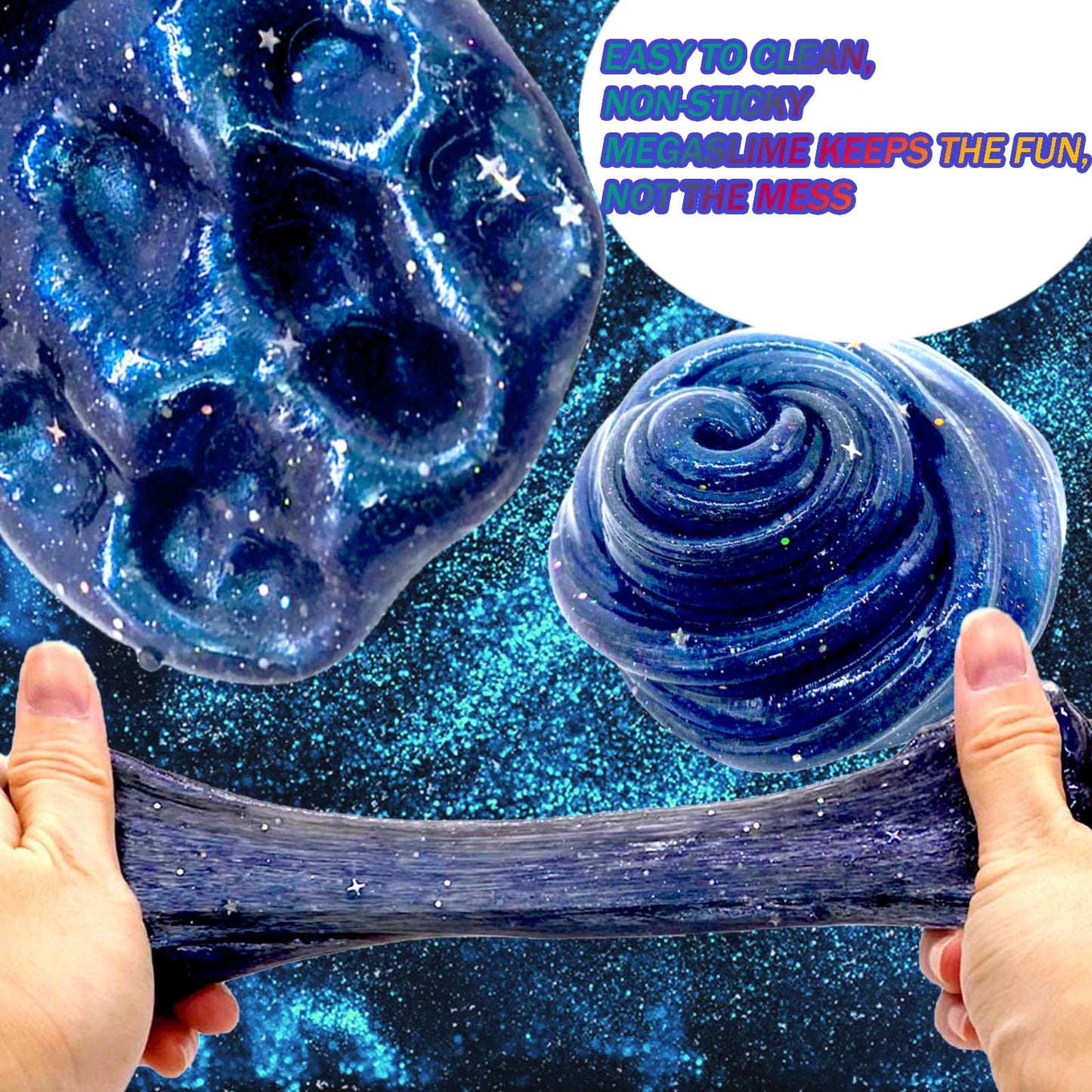BVUEKEFT 24 Pack Galaxy Star Slime – Non-Sticky, Color-Shift Slime for Creative Play