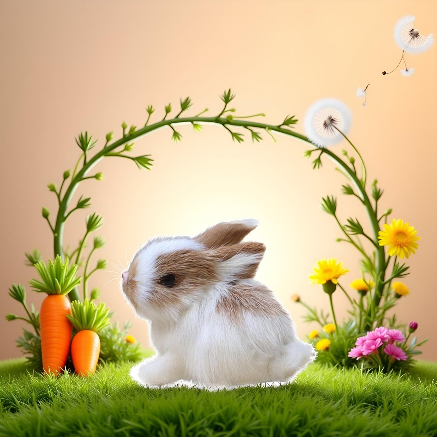 BWESOO White Mini Simulation Rabbit – Cute Plush Miniatures for Home Decor, Party Decor, and Gift Ideas