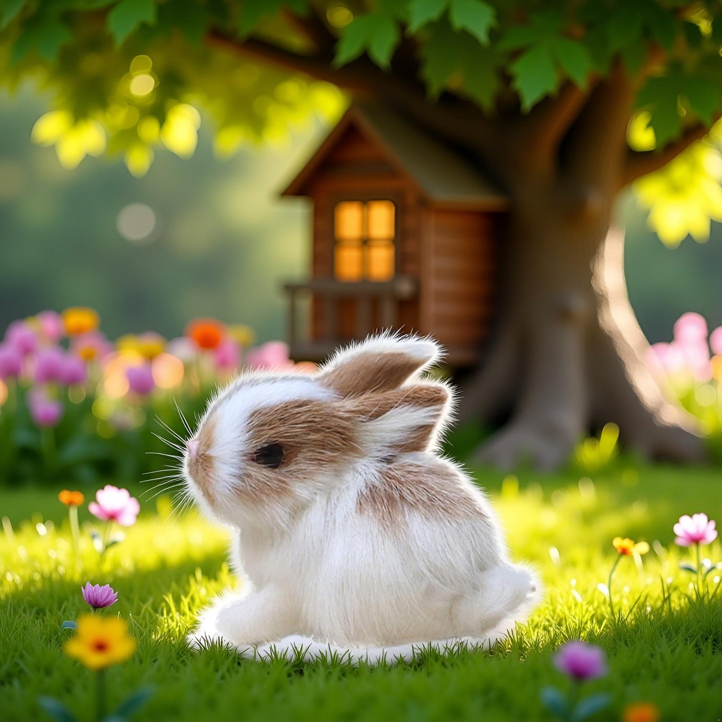 BWESOO White Mini Simulation Rabbit – Cute Plush Miniatures for Home Decor, Party Decor, and Gift Ideas