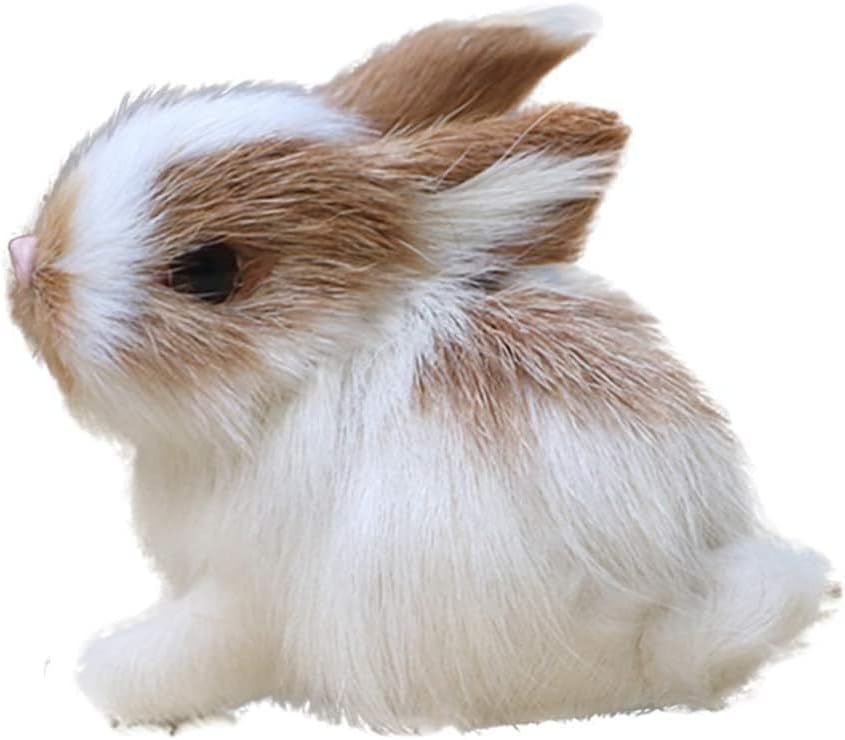 BWESOO White Mini Simulation Rabbit – Cute Plush Miniatures for Home Decor, Party Decor, and Gift Ideas