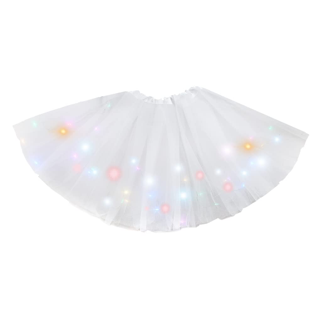 Bybyseno Girl Tutu Skirt - Light-Up LED Ballet Dress for Kids 2-8