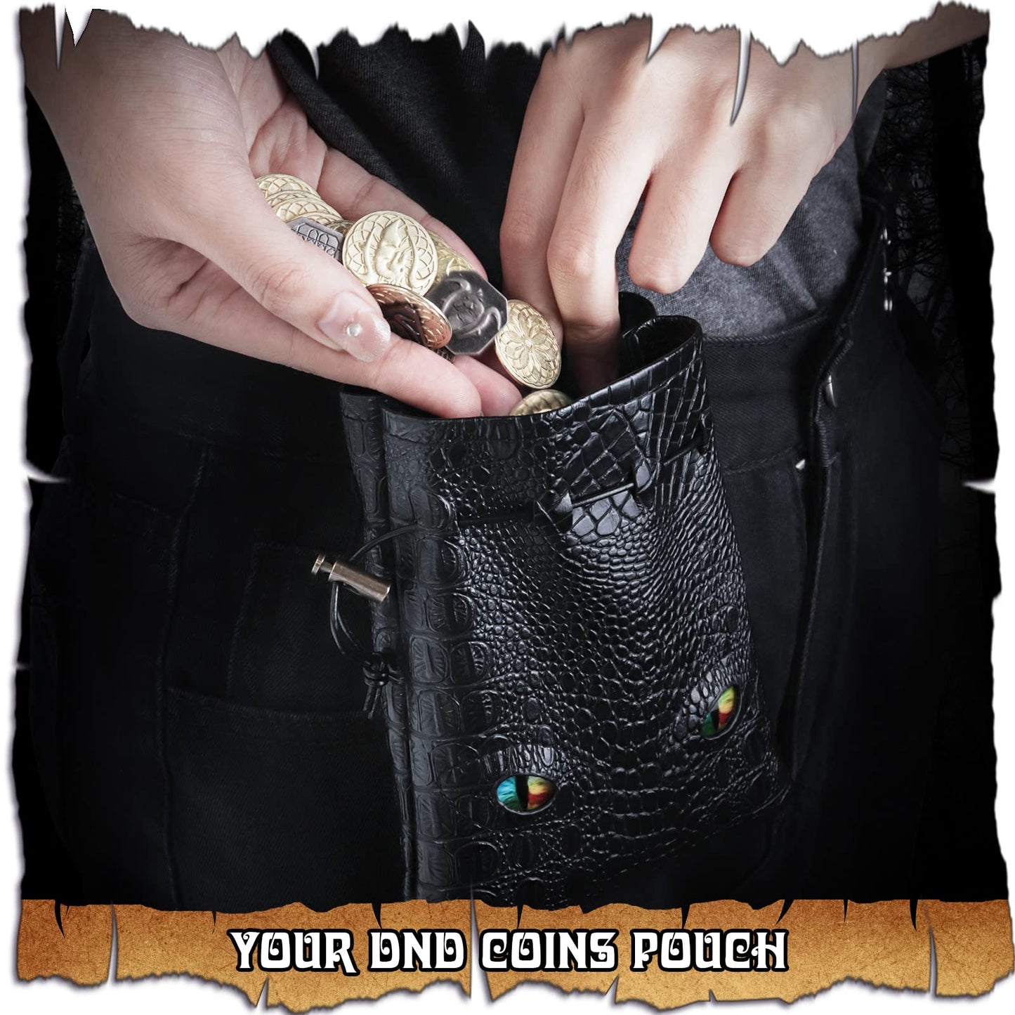Byhoo 120PCS Metal DND Coins Set – Silver & Copper Tokens with Leather Bag