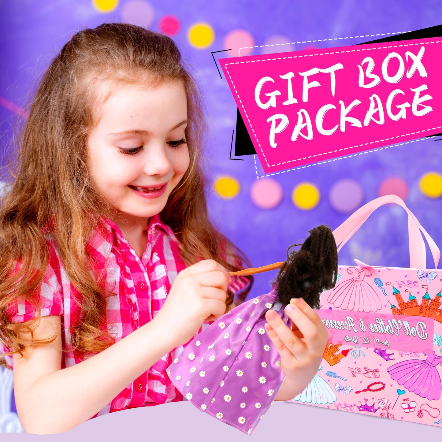 BYMORE 138 Pcs Doll Clothes & Accessories Gift Box for 11.5-Inch Dolls – 5 Wedding Gowns, 9 Fashion Dresses