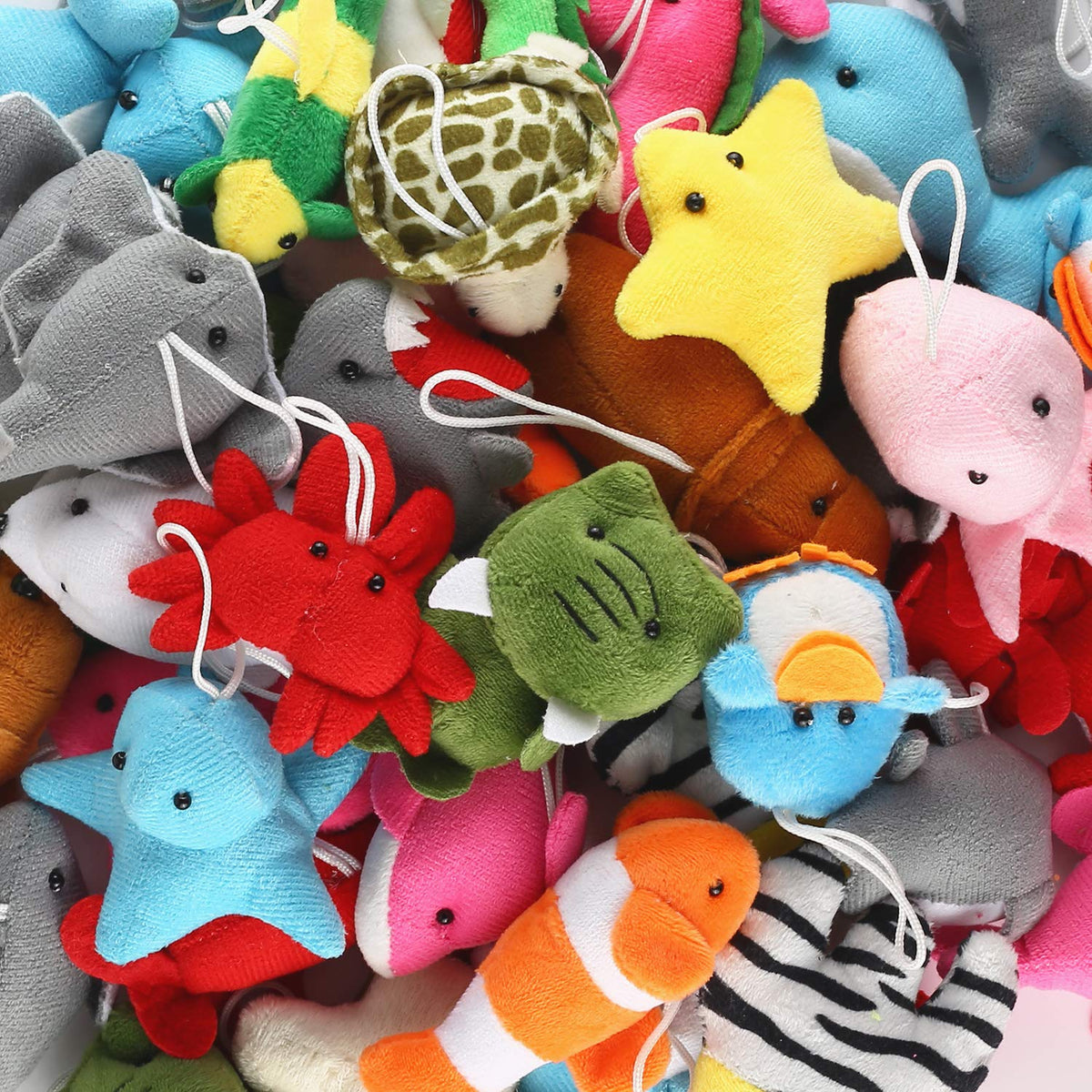 BYONEBYE 25 Pack Mini Ocean Animal Plush Toys – Party Favors & Stocking Stuffers