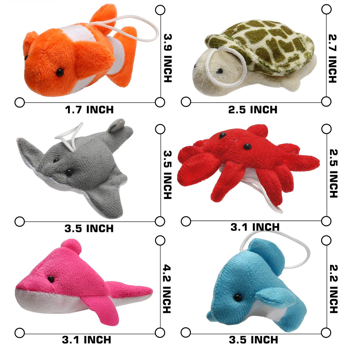 BYONEBYE 25 Pack Mini Ocean Animal Plush Toys – Party Favors & Stocking Stuffers