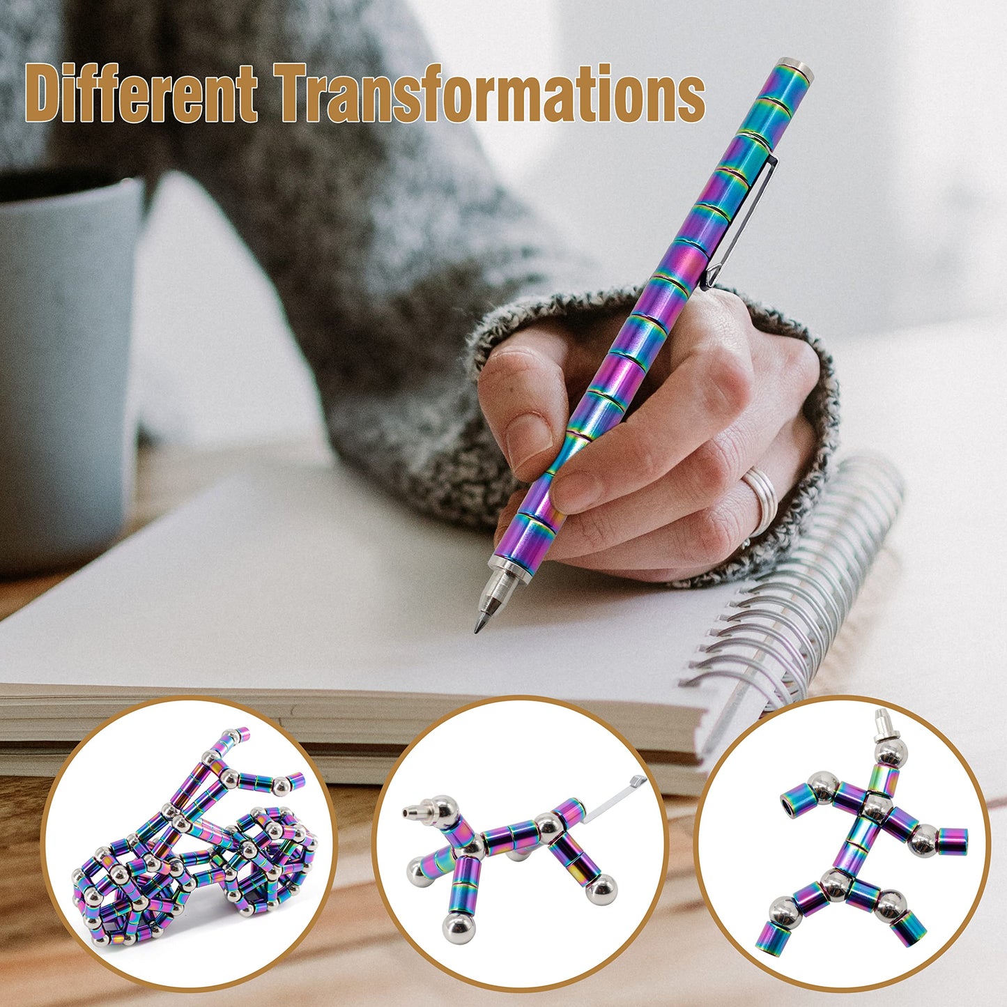 BYTEAIDREX Magnetic Fidget Pen – Deformable Magnetic Pen for Focus and Fun