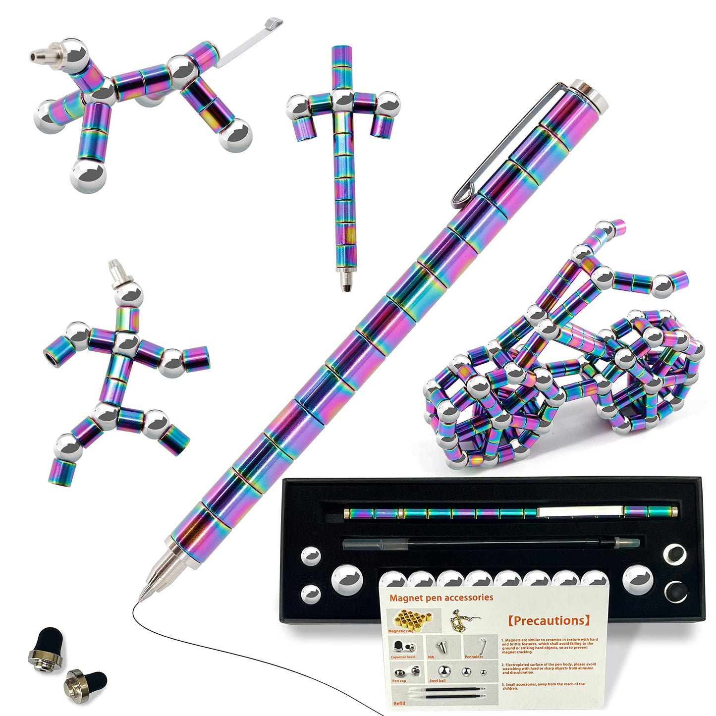 BYTEAIDREX Magnetic Fidget Pen – Deformable Magnetic Pen for Focus and Fun