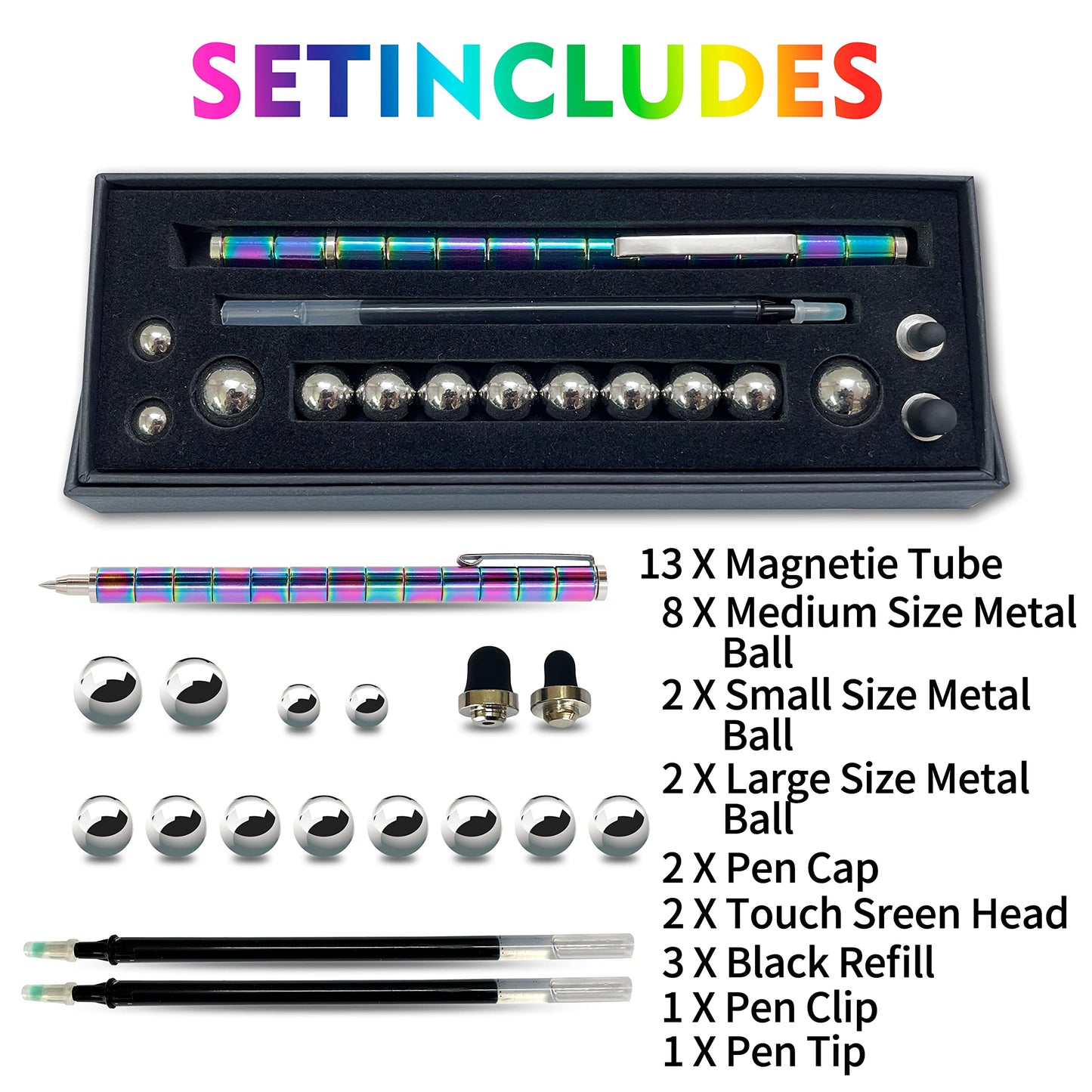 BYTEAIDREX Magnetic Fidget Pen – Deformable Magnetic Pen for Focus and Fun