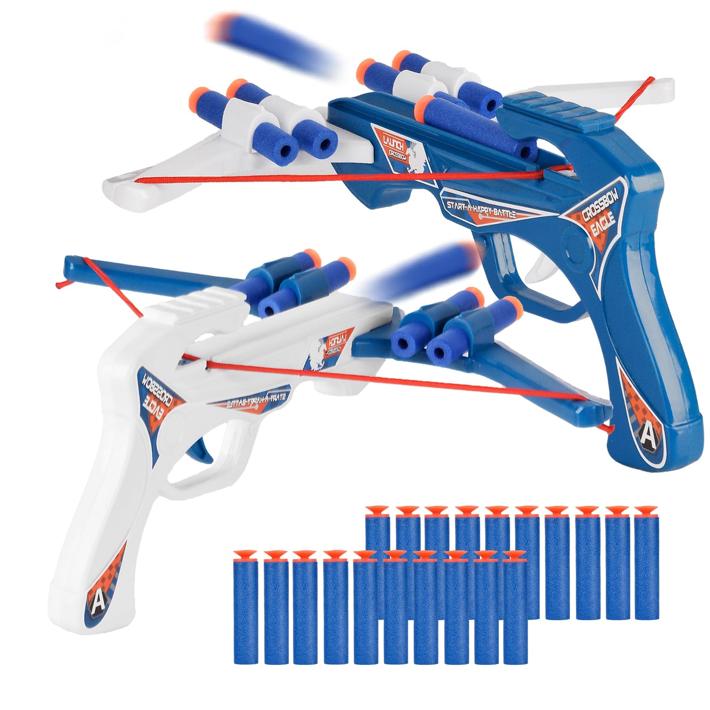 BYTEWAR 2 Sets Kids Foam Crossbow – Safe Foam Archery Kit with 20 Suction Darts, Indoor/Outdoor Play