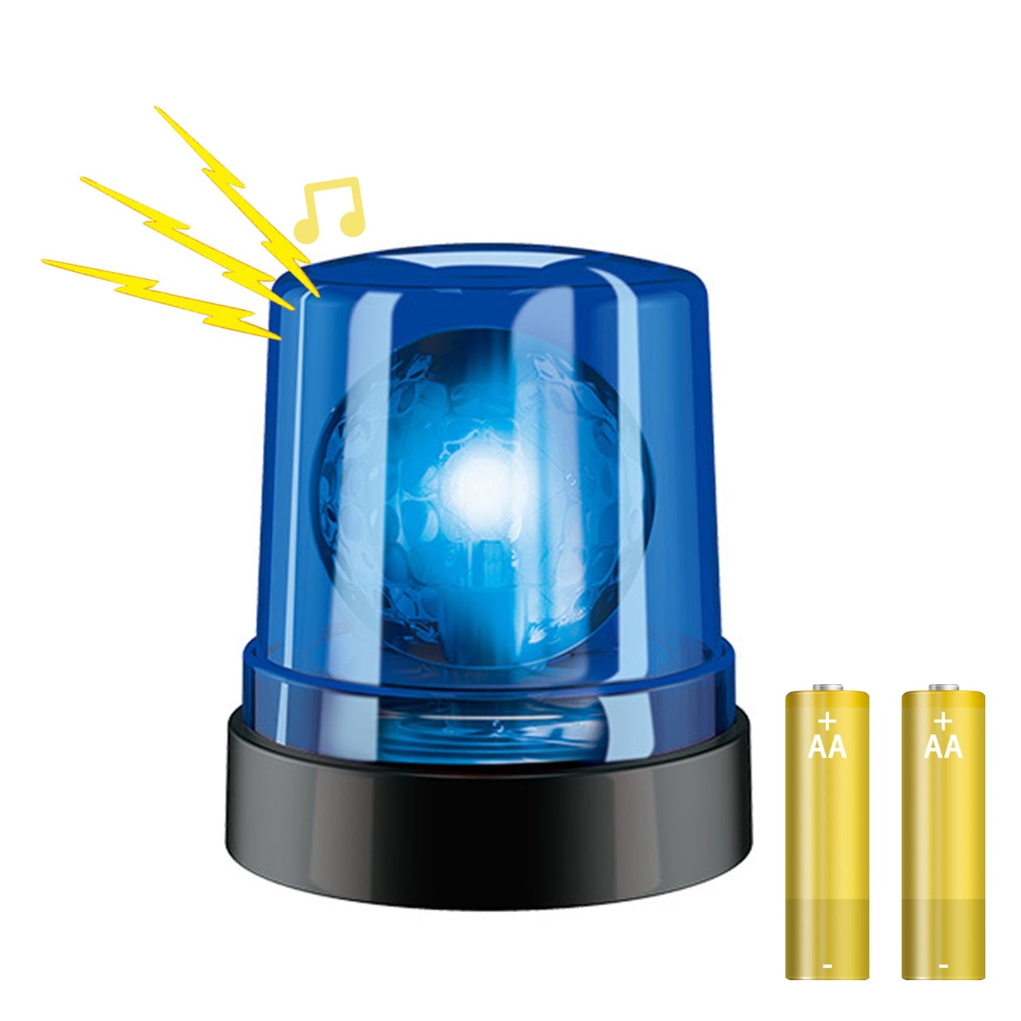 BYTEWAR Blue Police Beacon Light Toy - Spinning Effects & Realistic Siren for Kids 3+