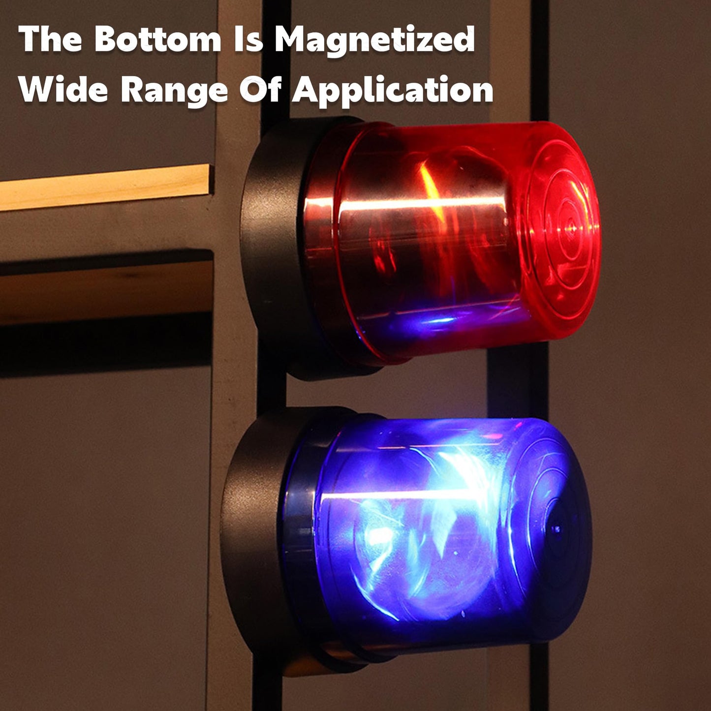 BYTEWAR Blue Police Beacon Light Toy - Spinning Effects & Realistic Siren for Kids 3+