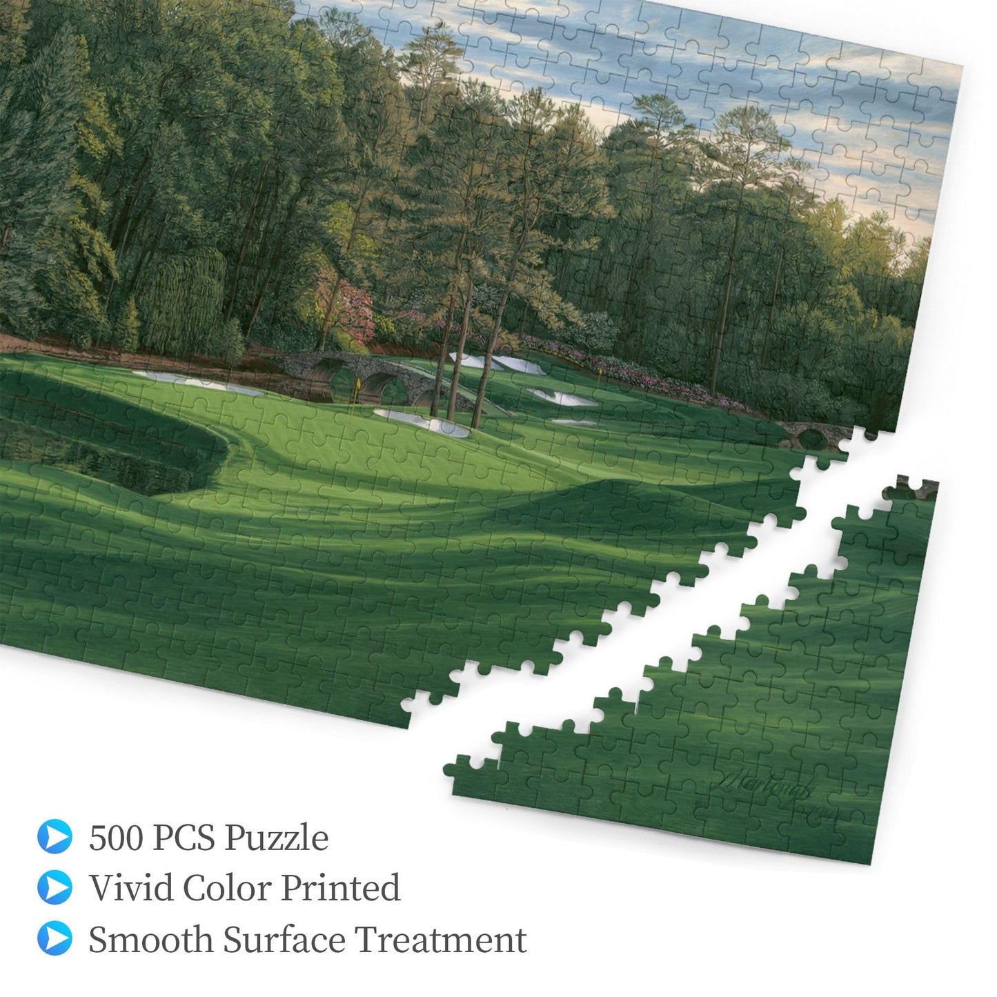 Augusta National Golf Wooden Jigsaw Puzzle – 500 Pieces by BzcjLyhbZ (Interlocking, Lettered Back)