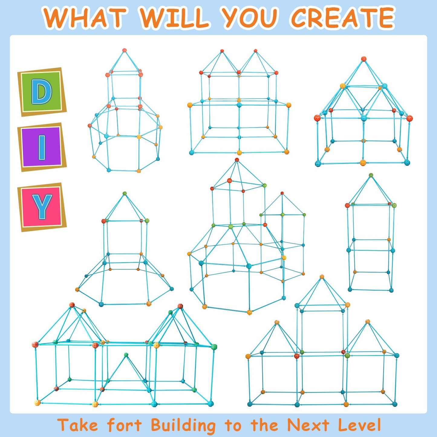 BZseed Fort Building Kit for Kids – DIY Play Tent & STEM Construction Toys