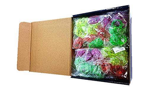 C&H Solutions Novelty 72-ct Flashing LED Bumpy Rings | Soft Jelly Glow