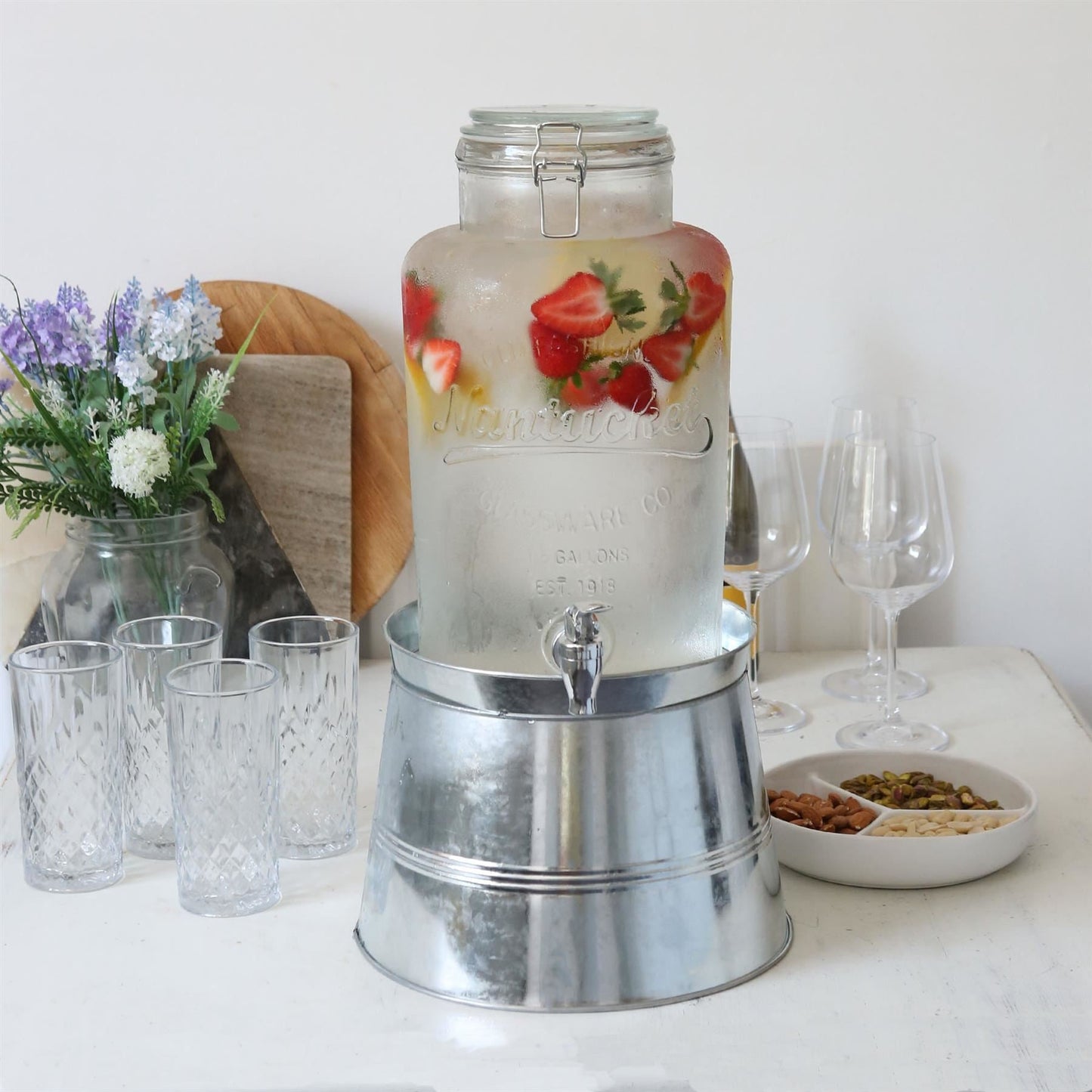Handmade Galvanized Iron Ice Bucket - 26.5cm