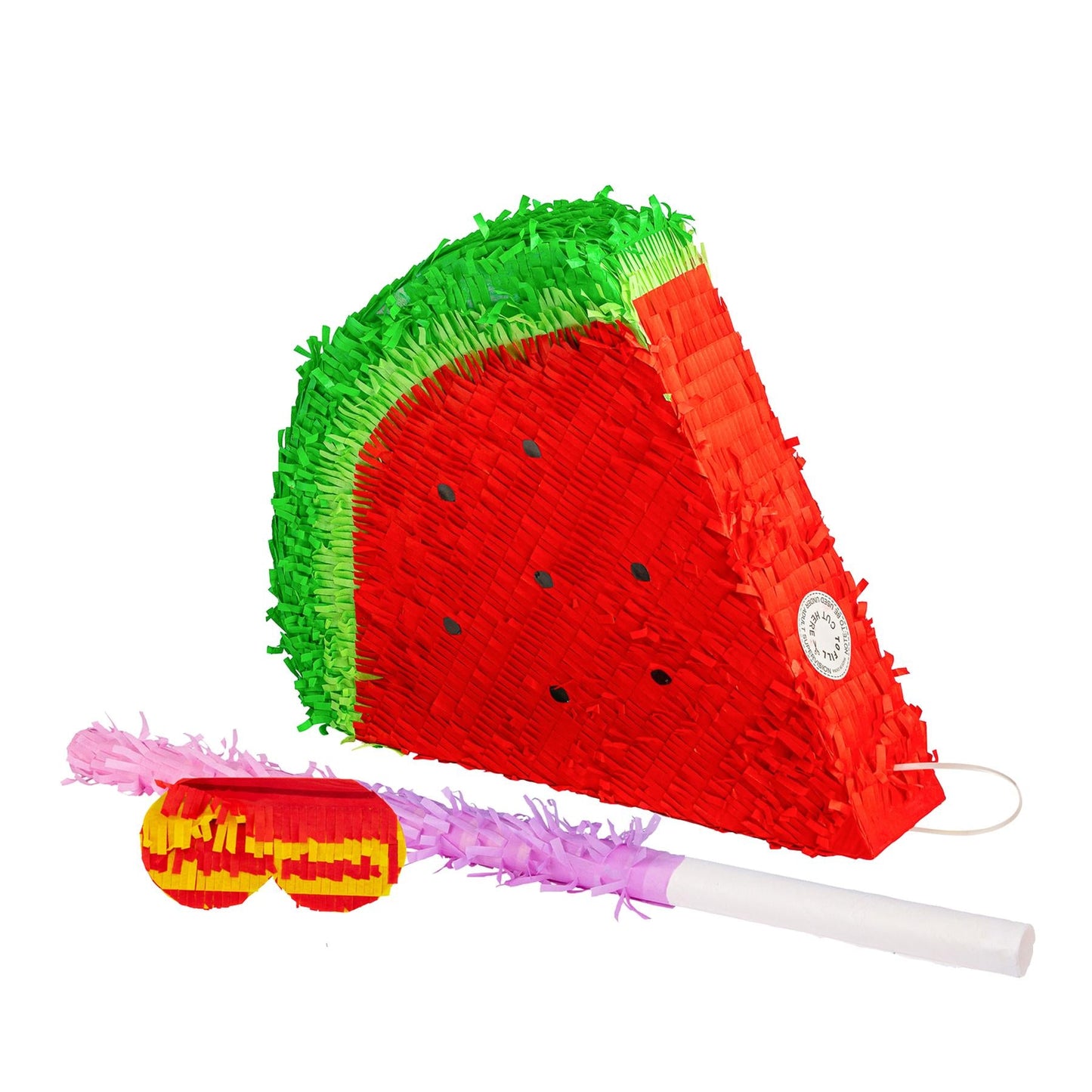 Watermelon Pop-Out Pinata Set with Stick & Blindfold