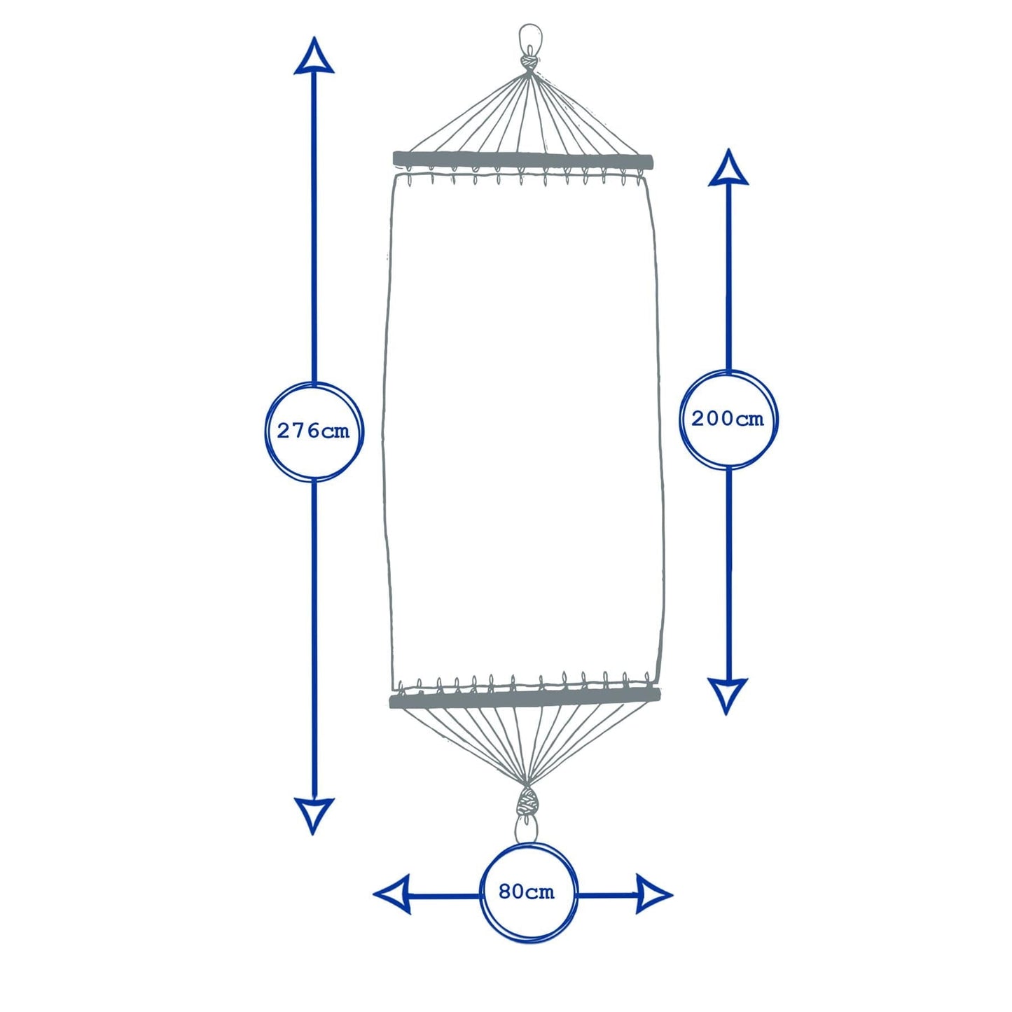 Deluxe Cotton Garden Hammock with Metal Stand