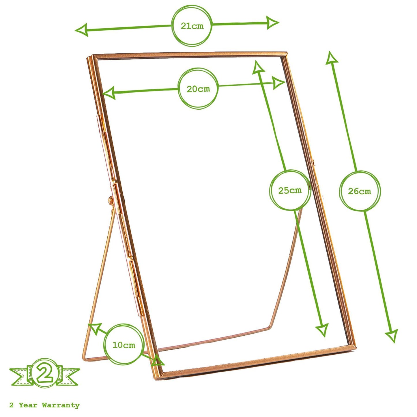 8" x 10" Standing Metal Photo Frame