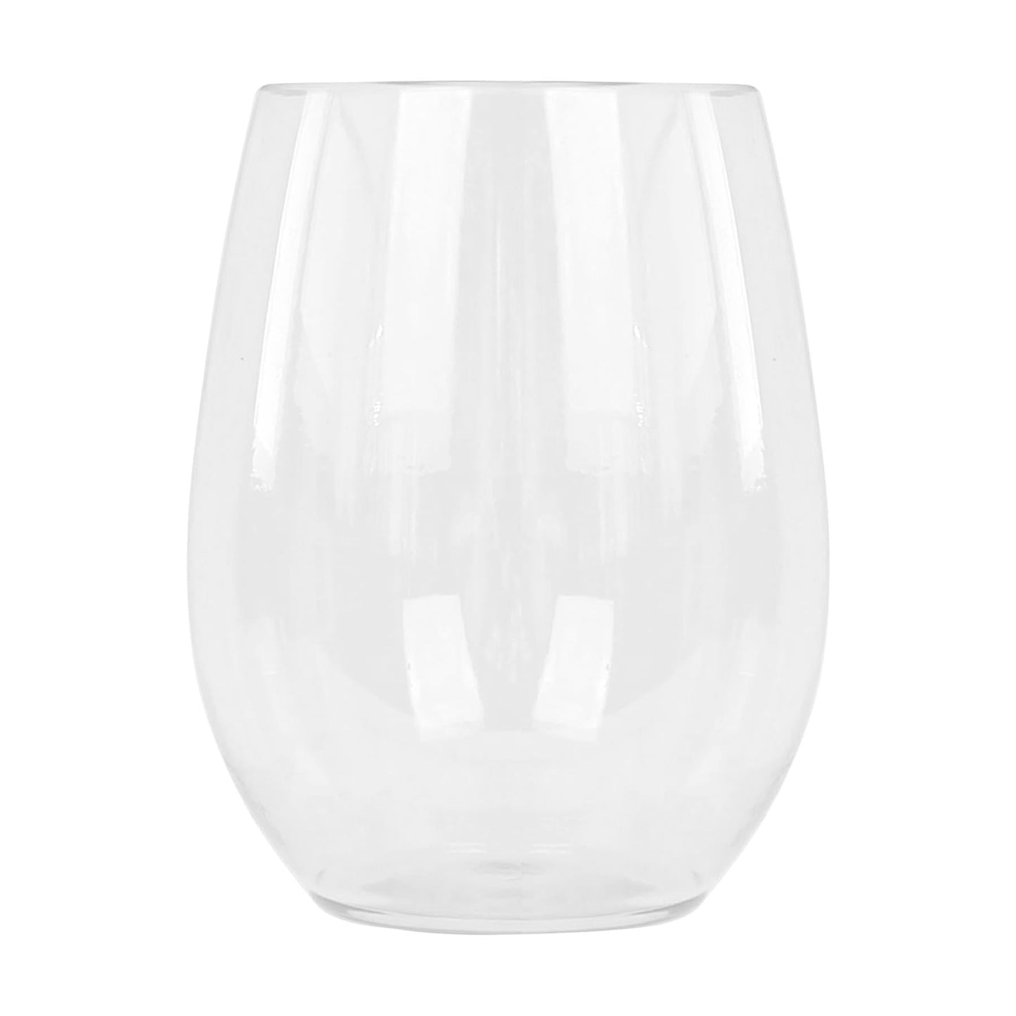 300ml Reusable Plastic Stemless Wine Glasses - Pack of Six
