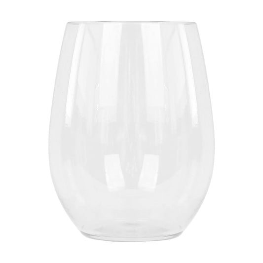 300ml Reusable Plastic Stemless Wine Glasses - Pack of Six