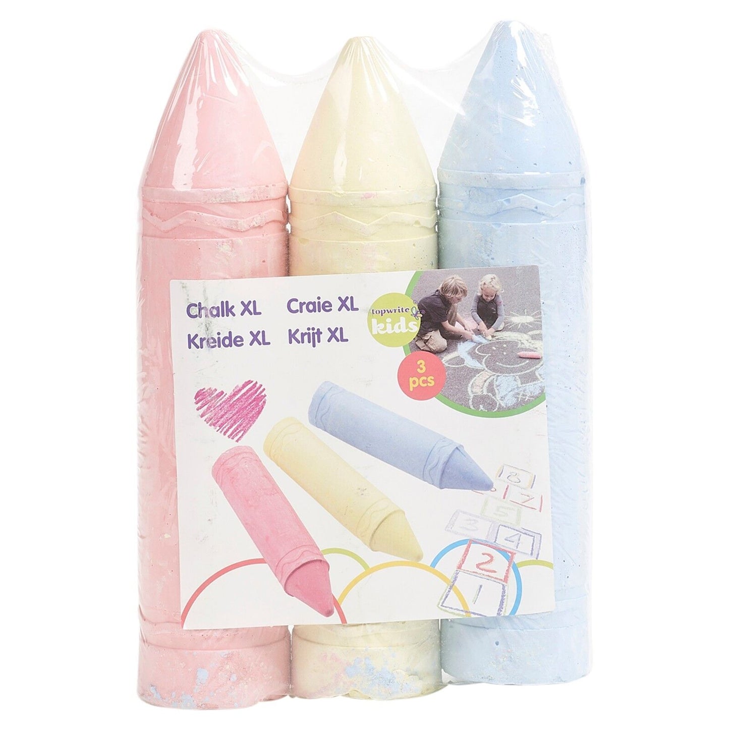 15 or 54 Piece Coloured Chalk Set Pavement Blackboard Children'S Gift Pub in Box