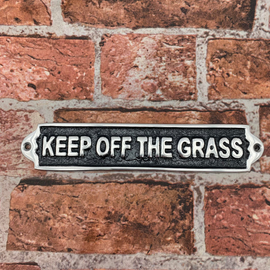 25CM ALUMINIUM KEEP OFF THE GRASS SIGN