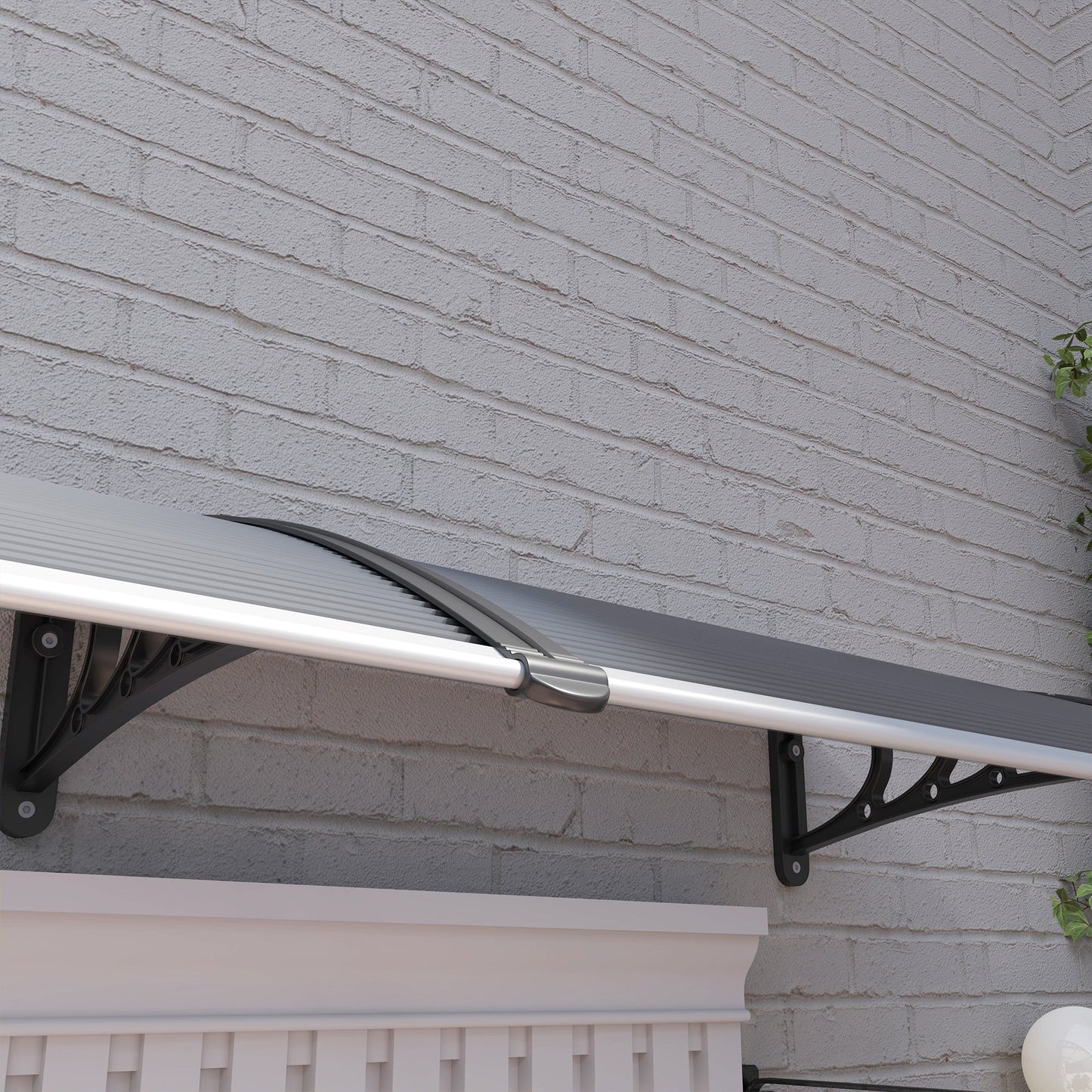 Outsunny Door Canopy Awning Outdoor Window Rain Shelter for Door 196 x 75cm