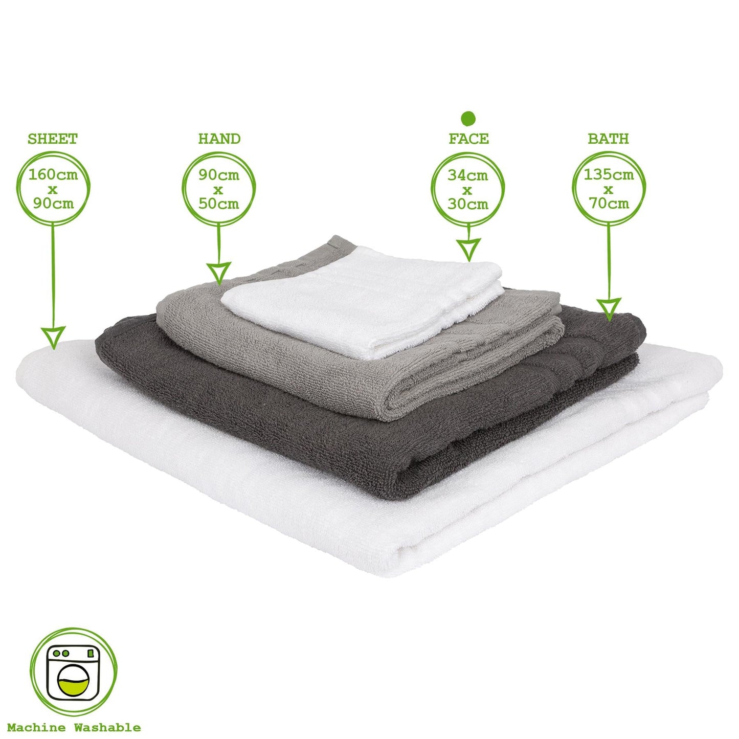 30cm x 30cm Cotton Wash Cloth