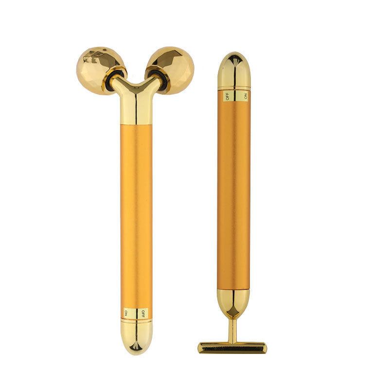 Metal 3D Roller T-shaped Gold Rod Set