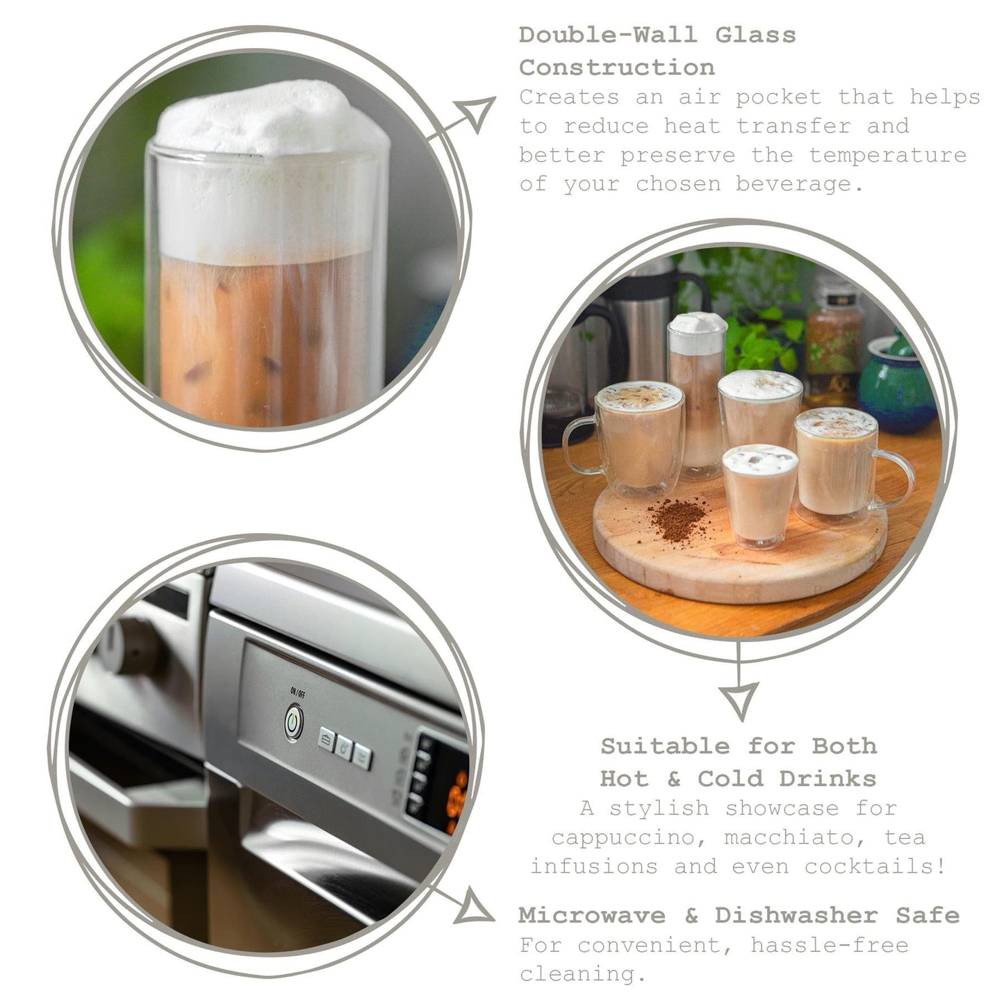 360ml Double-Walled Glasses Set - Pack of 2