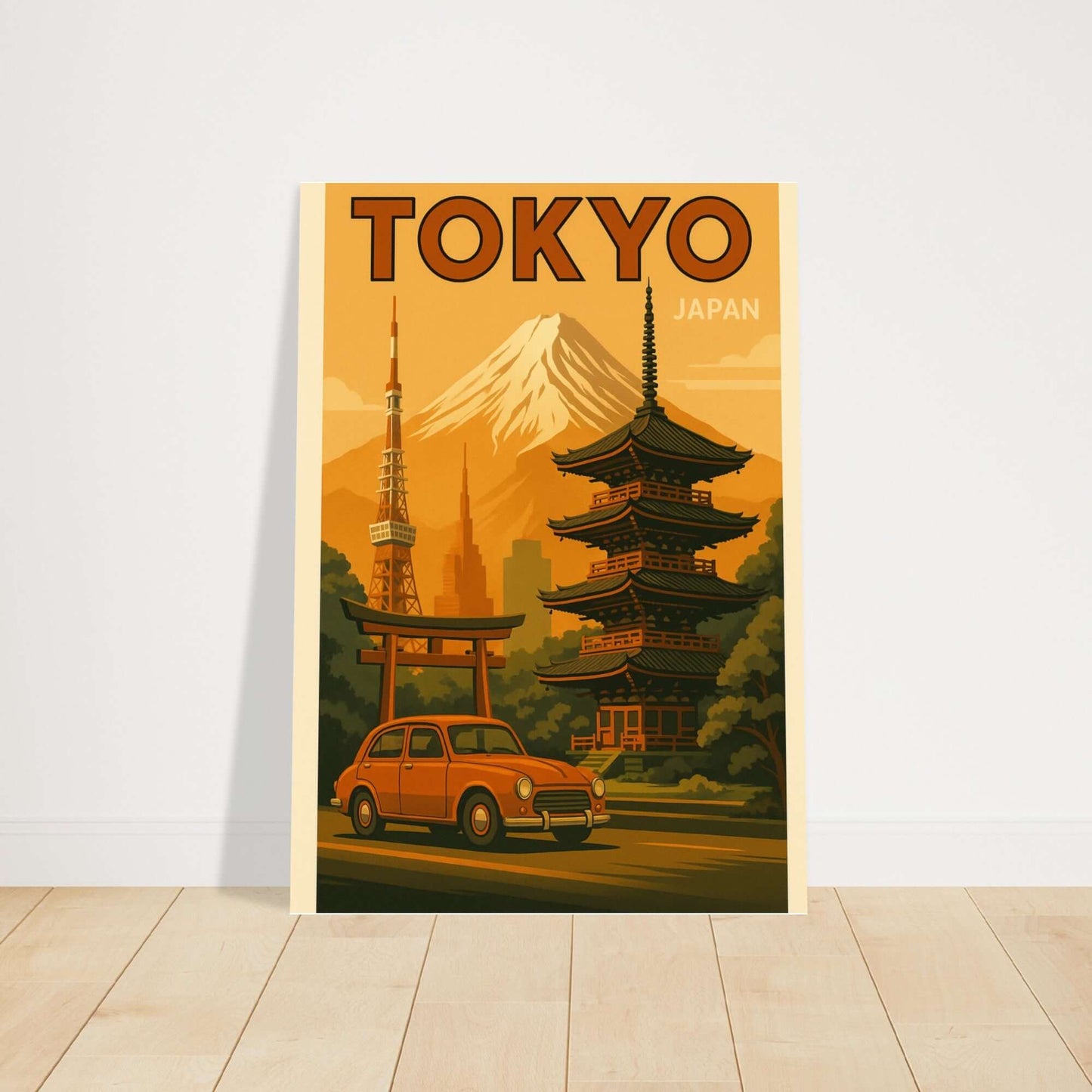 Vintage Tokyo Travel Poster