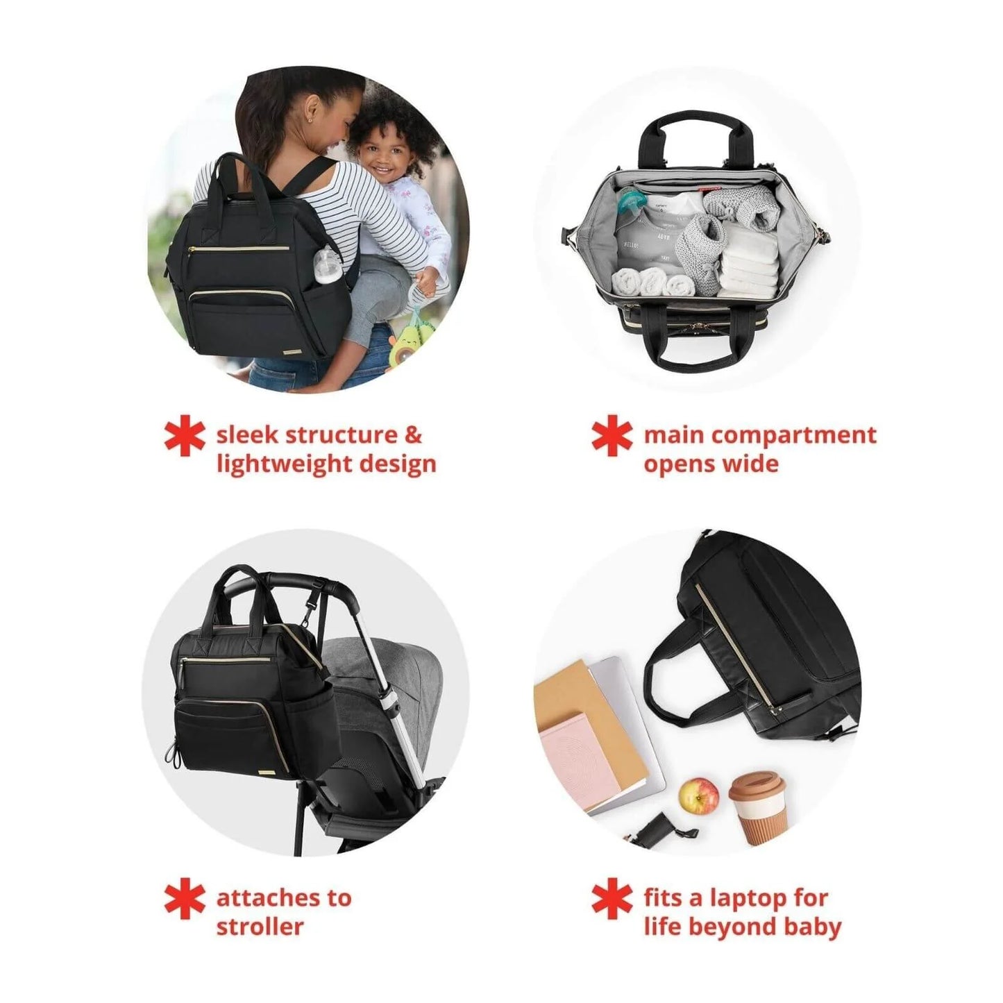 Skip Hop Main Frame Changing Backpack - Charcoal