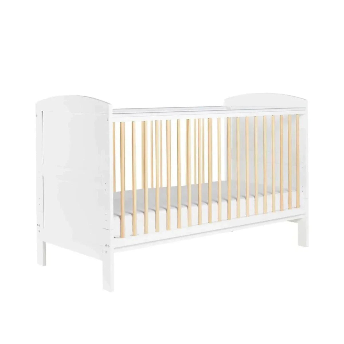 Ickle Bubba Coleby Scandi Cot Bed Scandi White - Without Mattress