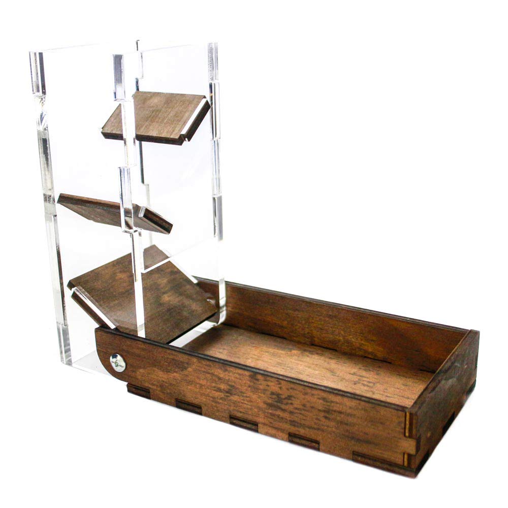 C4Labs Travel Portable Drawbridge Dice Tower – Walnut
