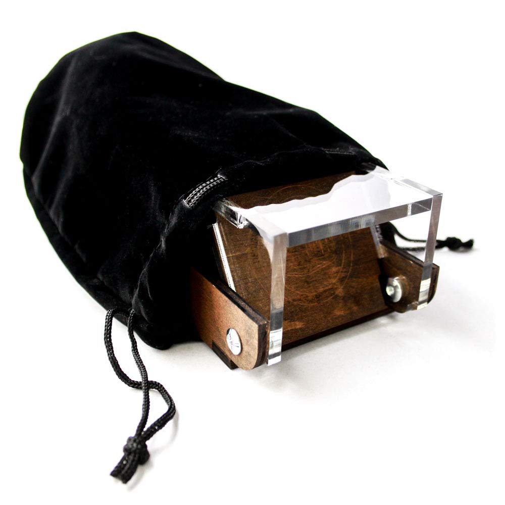 C4Labs Travel Portable Drawbridge Dice Tower – Walnut