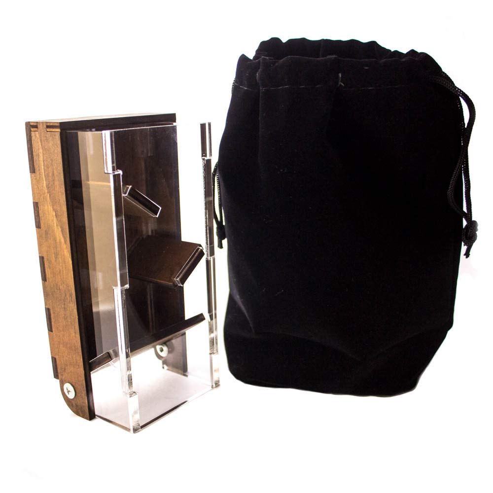 C4Labs Travel Portable Drawbridge Dice Tower – Walnut