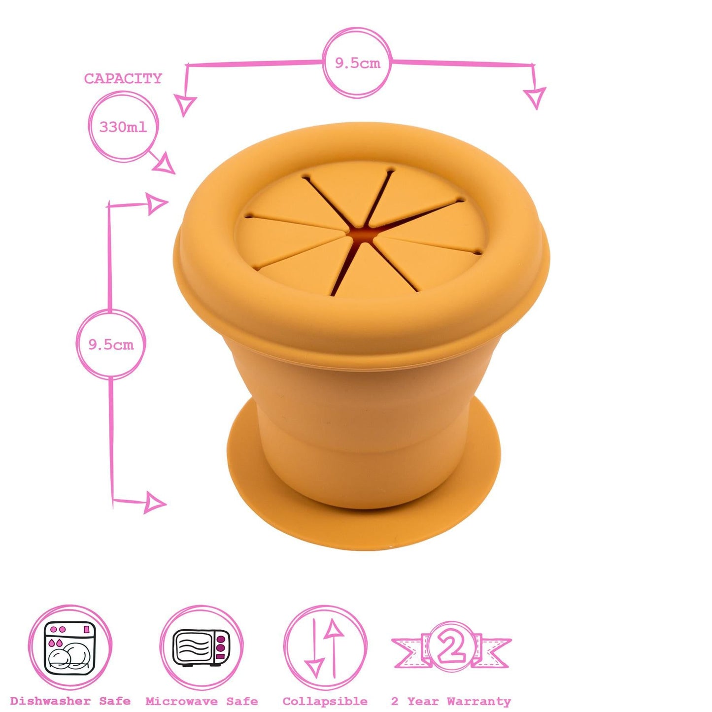 330ml Silicone Baby Suction Snack Pot