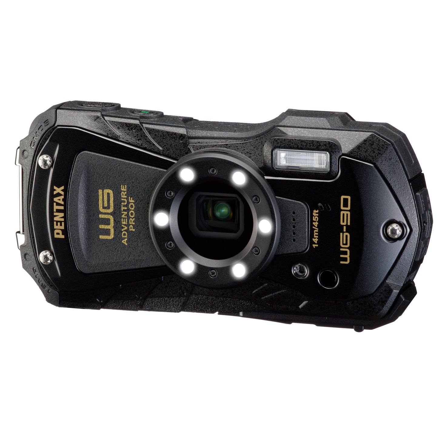 Pentax WG-90 16MP 5x Zoom Tough Compact Camera - Black