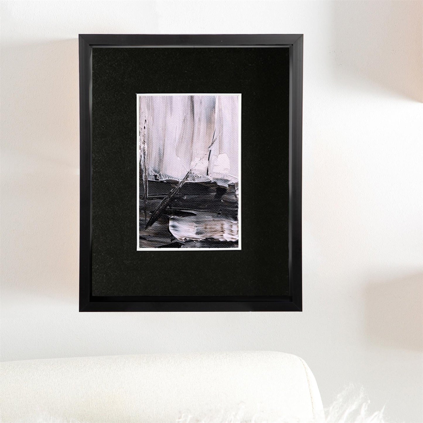 8" x 10" Black 3D Deep Box Photo Frame - with 4" x 6" Mount