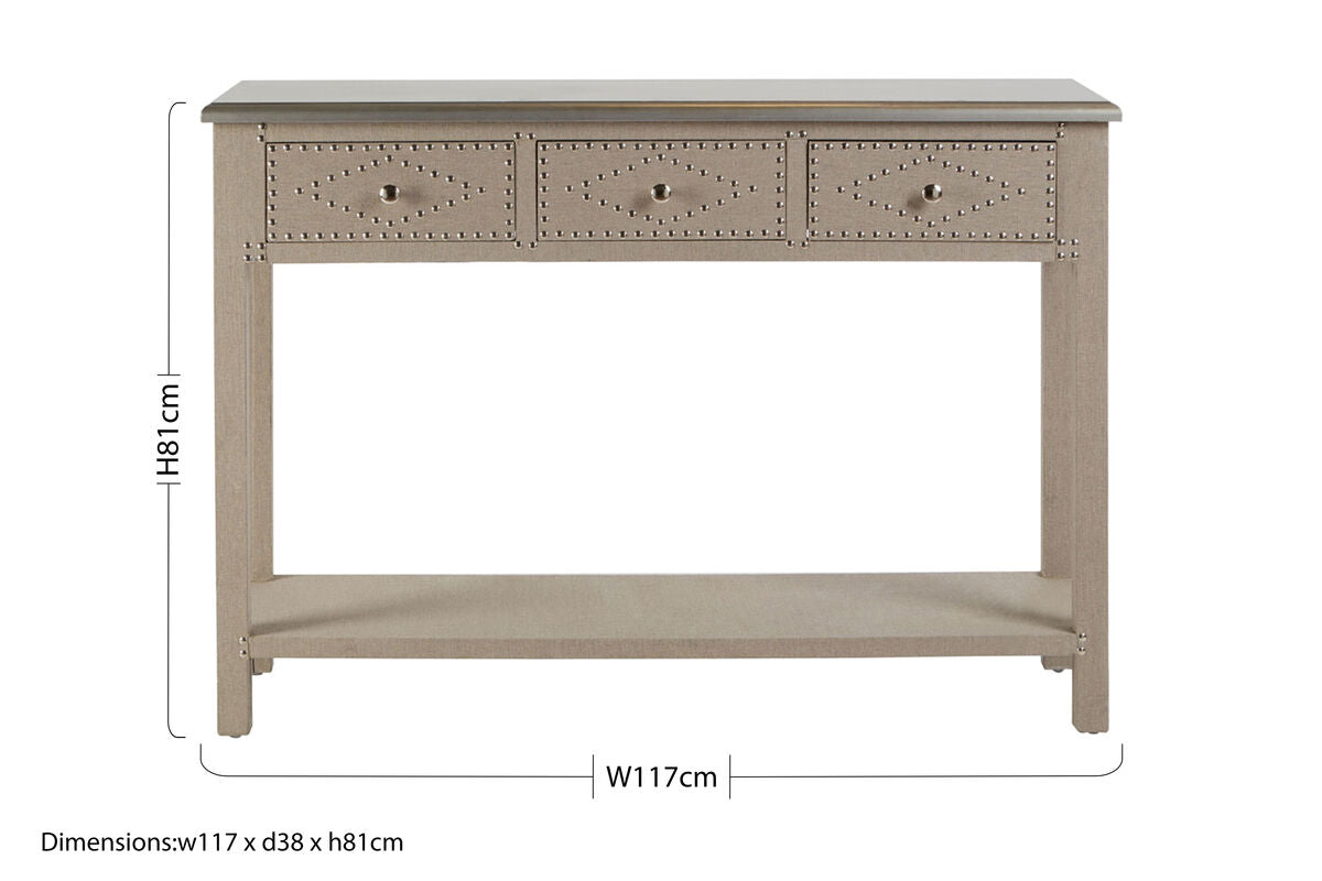 Manhattan 3 Drawer Console Table