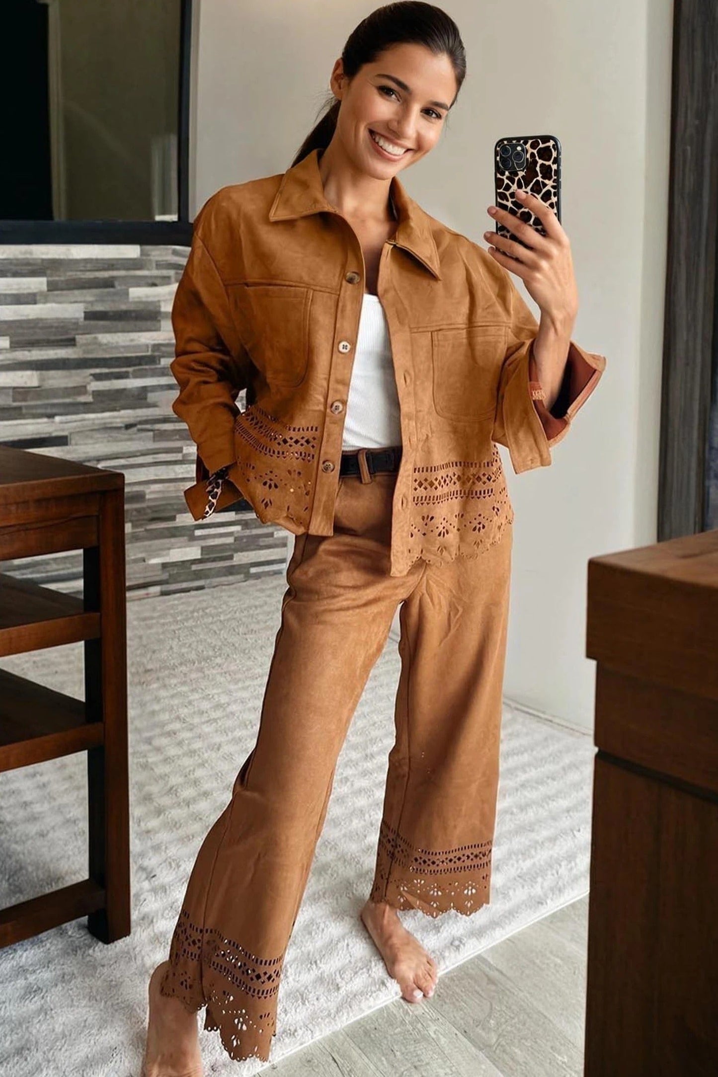 Women's Versatile Casual Fashion Hollow-out Jacket