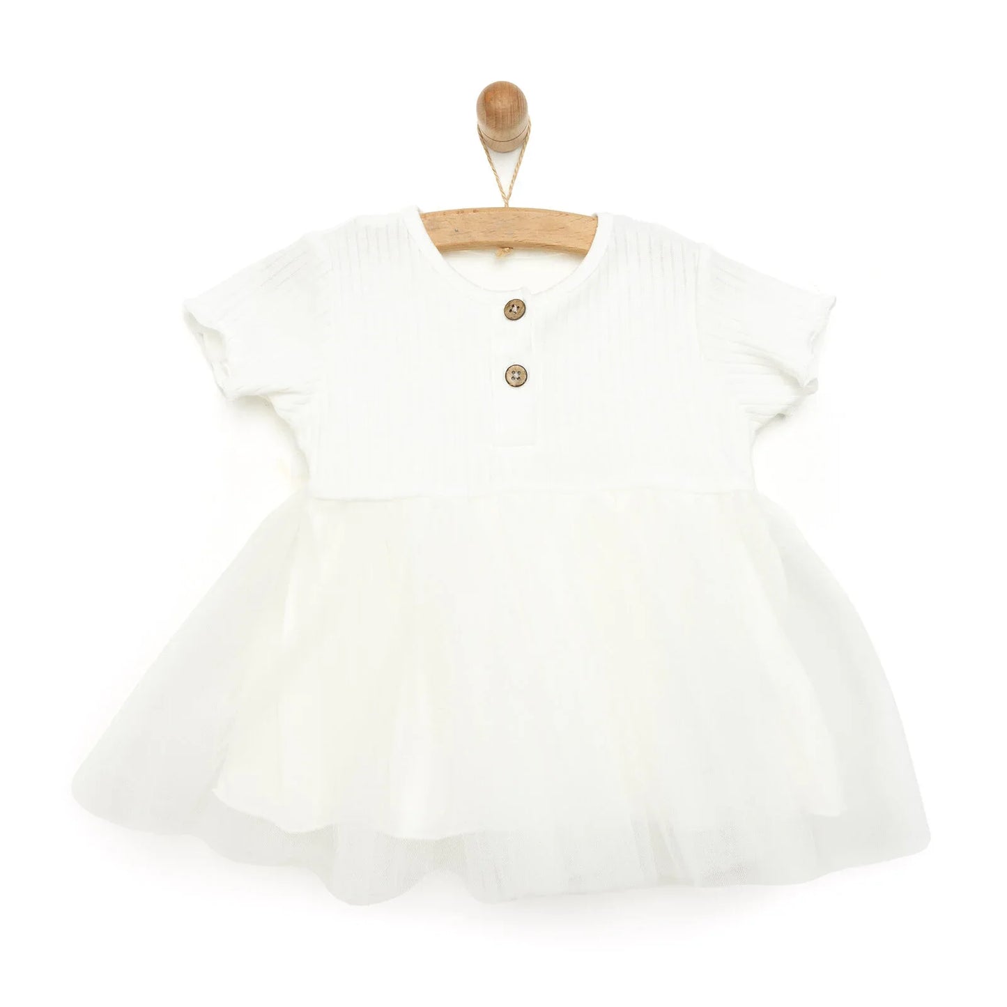 HelloBaby Newborn Girl Tutu Dress - Ecru