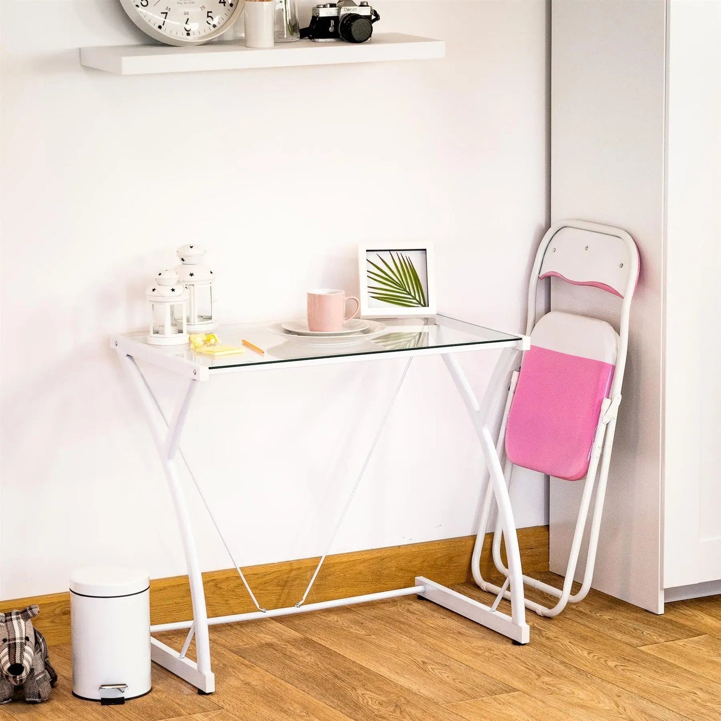 Pink Wave Padded Folding Chair