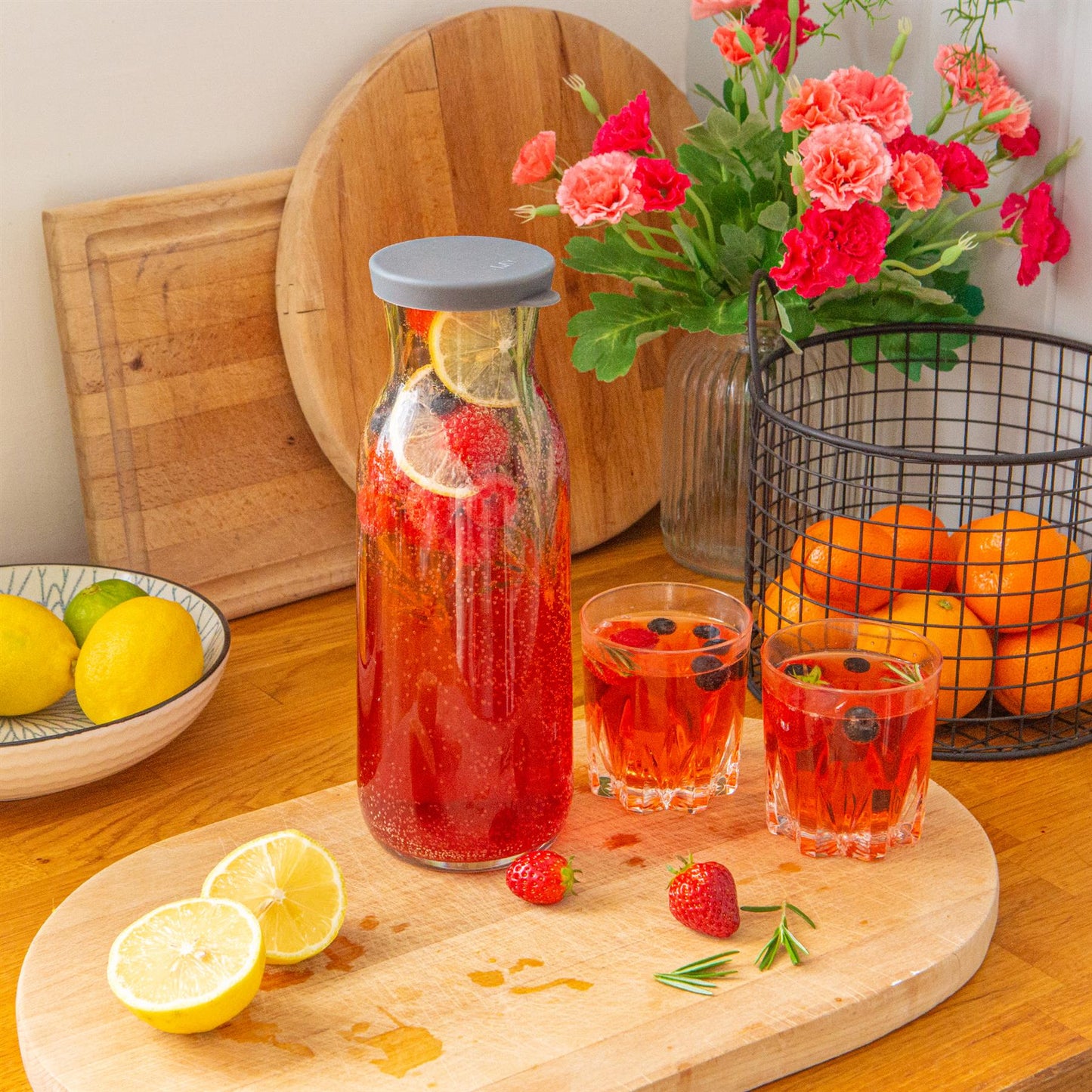 1.2L Fonte Optic Glass Carafe