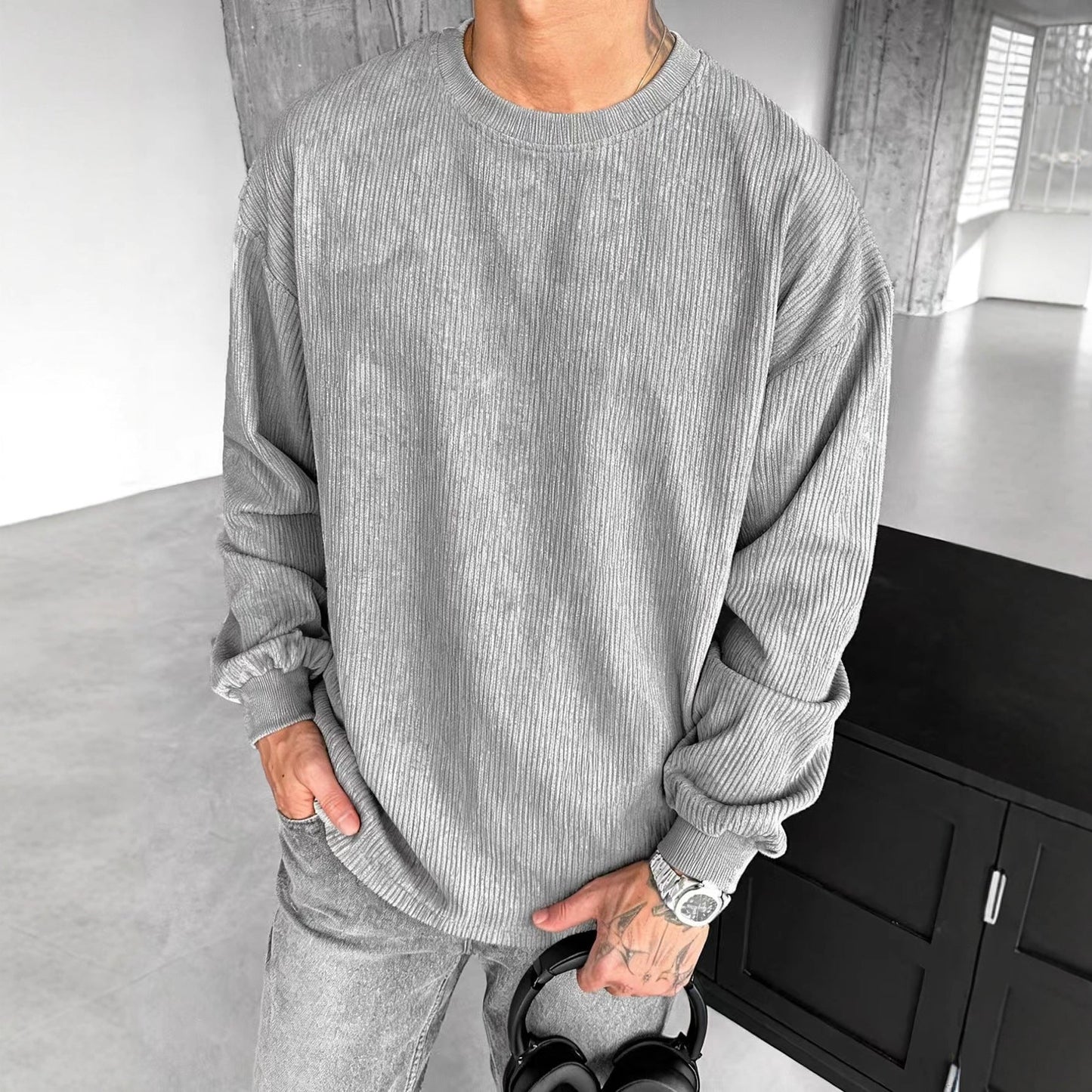 Casual Trends Round Neck Sweater Long Sleeve